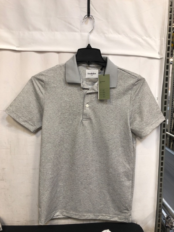 Photo 2 of Men' Hort Leeve Performance Polo Hirt - Goodfellow & Co™, GREY, SIZE S 