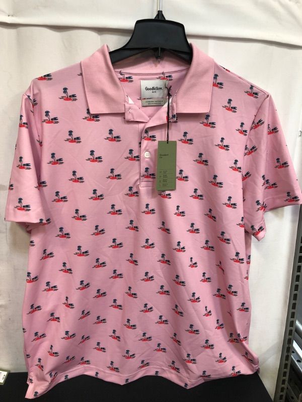 Photo 2 of Men's Printed Short Seeve Performance Poo Shirt - Goodfeow & Co™
 SIZE XXL 