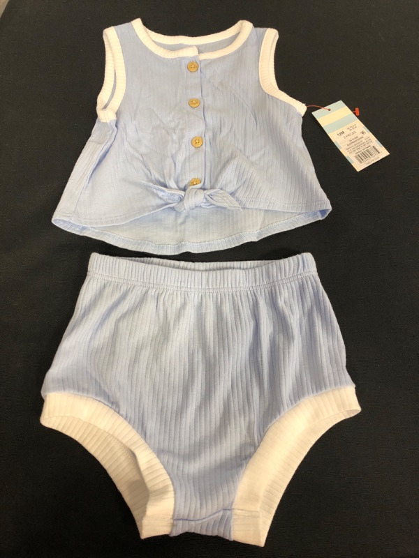 Photo 1 of Baby Girls' 2pc Ribbed Top & Bottom Set - Cat & Jack™
 SIZE 12M