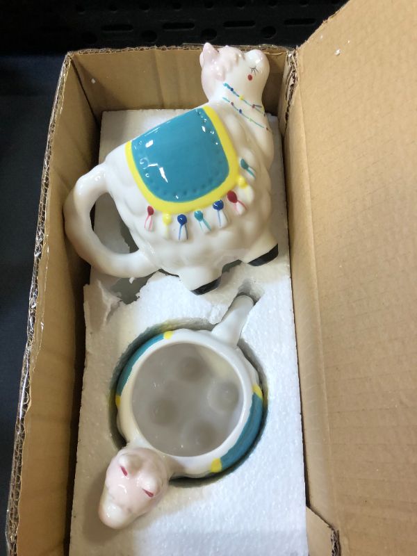 Photo 2 of DII Ceramic Mug Collection Handpainted, 12 Ounce, Llama, 2 Piece
