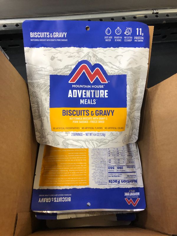 Photo 2 of Mountain House Biscuits & Gravy | Freeze Dried Backpacking & Camping Food |6-Pack
07/2050