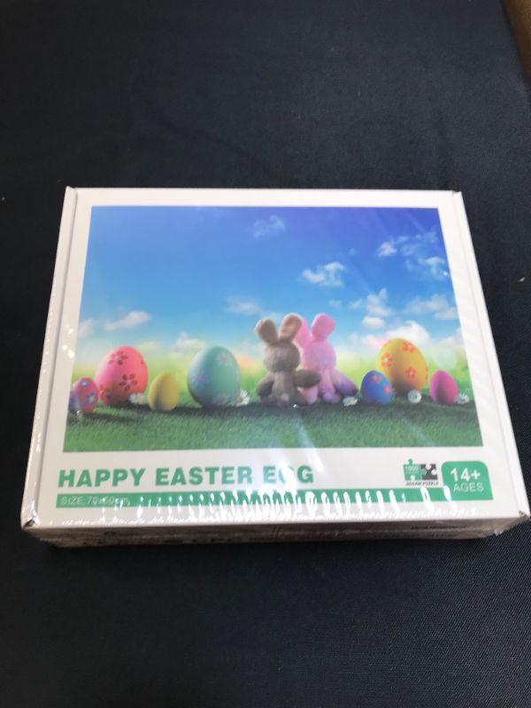 Photo 2 of GIK Health Easter Jigsaw Puzzles with Colorful Fun Easter Eggs,Bunny,Rabbit,Spring Flowers,Unique 1000 Piece Hard Paper Puzzle Games for Adults,Kids,Seniors,Wall Decor Home Decoration,Family Activity
