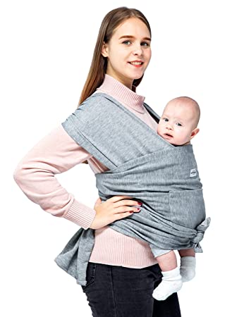 Photo 1 of Baby Wrap Carrier Slings, OTTOLIVES Hands Free Baby Carrier Slings Adjustable Softness Lightweight and Breathable for Newborn Infants and Babies Child up to 24 lbs (Grey)
