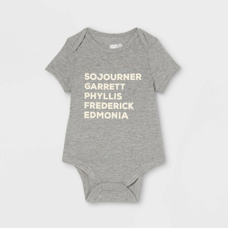 Photo 1 of 3 pack Black History Month Baby Historical Names Bodysuit - Light Gray