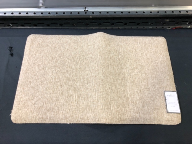 Photo 2 of 30" x 18" Basketweave Kitchen Comfort Mat Tan - Threshold™

