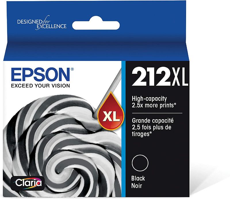 Photo 1 of EPSON T212 Claria -Ink High Capacity Black -Cartridge (T212XL120-S) for select Epson Expression and WorkForce Printers
