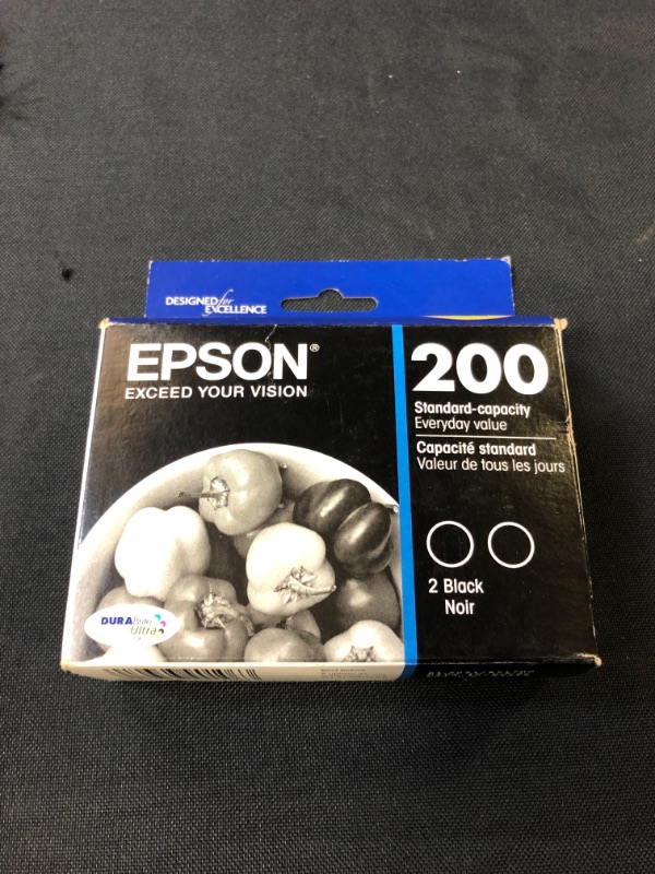 Photo 2 of Epson T220120 DURABrite Ultra Black Standard Capacity -Cartridge -Ink (WF-2760, WF-2750, WF-2660, WF-2650, WF-2630, XP-424, XP-420, XP-320)
