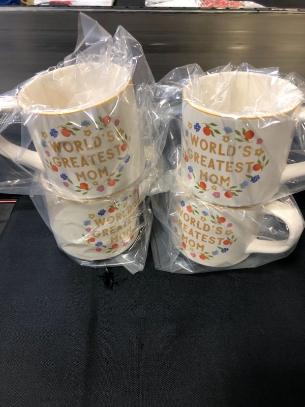 Photo 2 of 16oz Stoneware World's Greatest Mom Mug - Parker Lane - 4 PACK 
