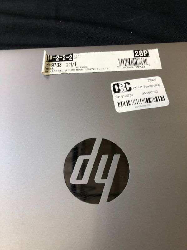 Photo 5 of LAPTOP ONLY - HP 14" Touchscreen Chromebook Laptop with Chrome OS - Intel Processor - 4GB RAM Memory - 64GB Flash Storage - Mineral Silver (14a-na0037nr) - MISSING INSTRUCTIONS / CHARGER / ORIGINAL BOX - SCRATCH ON SCREEN - SCRATCHES AROUND ITEM FROM NOT 