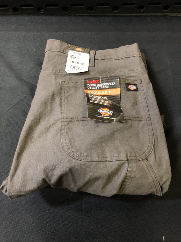 Photo 1 of Dickies Men's Regular Fit Straight Duck Carpenter Pants - Slate 40x30

