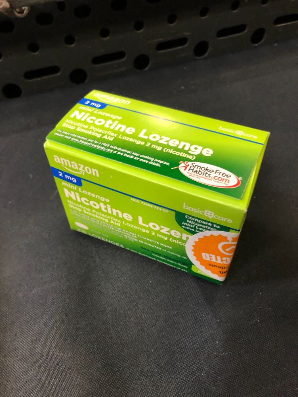 View 2 of Amazon Basic Care Mini Nicotine Polacrilex Lozenge, 2 mg (Nicotine), Stop Smoking Aid, Mint Flavor; Quit Smoking with Mint Nicotine Lozenge, 216 Count
EXP - 8 - 2022