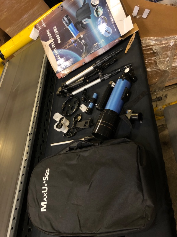 Photo 2 of  Refractor Telescope for Kids & Beginners, Travel Telescope with Backpack & Adjustable Tripod for Moon Viewing Bird Watching Sightseeing