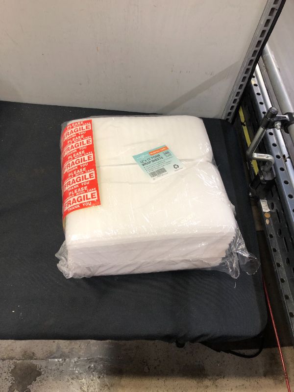 Photo 1 of 100-Pack 12" x 12" Foam Wrap Sheets Cushioning Foam, Moving and Packing Supplies, Fragile Stickers Included
