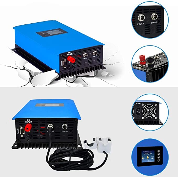 Photo 1 of Y&H 1000W Grid Tie Inverter Power Limiter DC25-60V Solar Input AC110V/240V Auto Switch