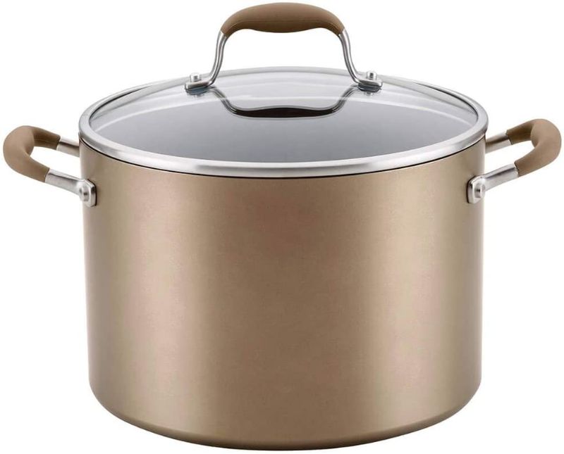 Photo 1 of Anolon Advanced Home Hard-Anodized Nonstick Wide Stock Pot/Stockpot (10-Quart, Bronze)