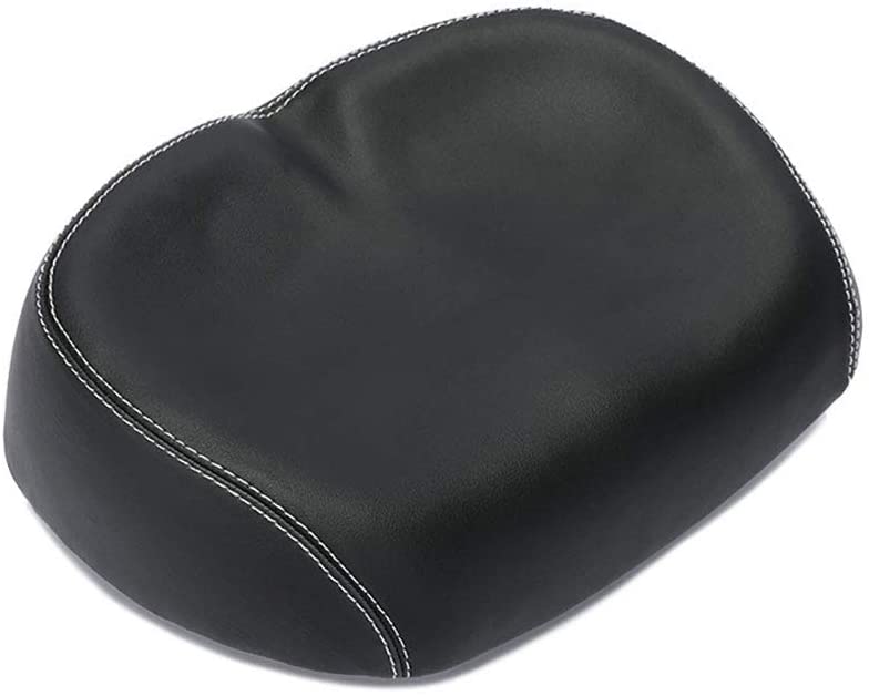 Photo 1 of Bike Seat, Wide Large Bicycle Saddle, Ergonomic Universal Replacement Bike Seat Comfortable Bicycle Saddle Pads Waterproof Shock (Black)
