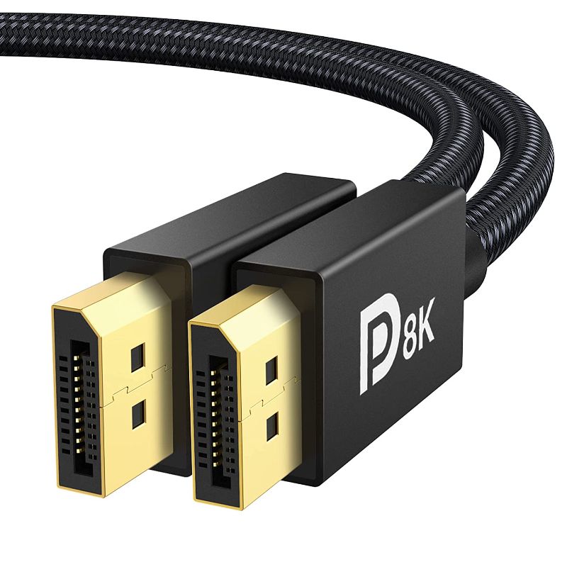 Photo 1 of VESA Certified DisplayPort Cable 1.4, iVANKY 8K DP Cable 6.6ft (8K@60Hz, 4K@144Hz, 2K@240Hz)HBR3 Support 32.4Gbps, HDR, HDCP 2.2, FreeSync G-Sync, Braided Display Port for Gaming Monitor, Graphics, PC
