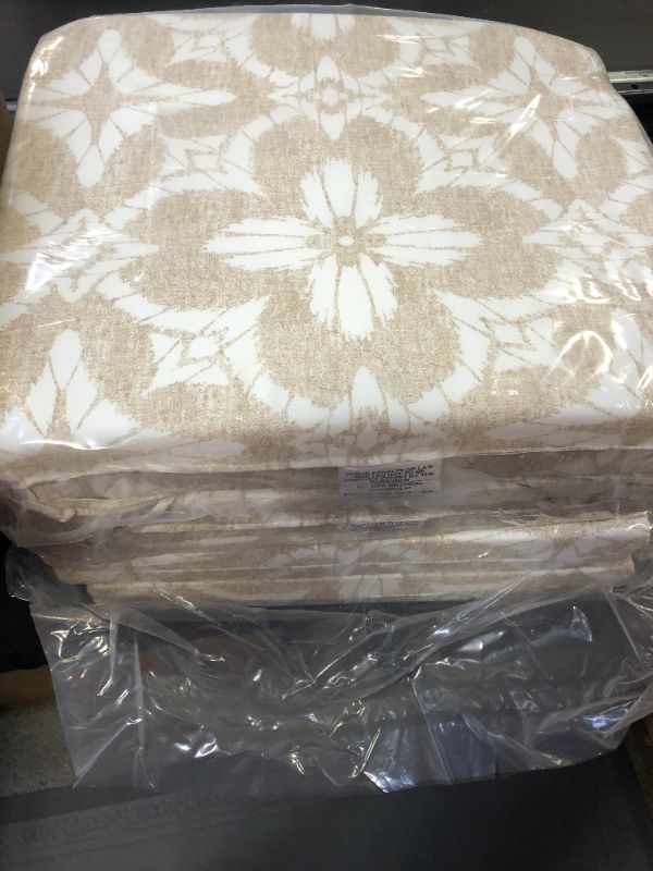 Photo 1 of 19 x 16 inches patio cushion seats color beige and white 4 total 