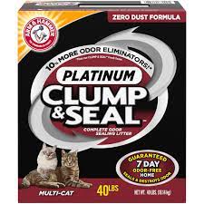 Photo 1 of Arm & Hammer Clump & Seal Platinum Litter, Multi-Cat, 40 Lbs