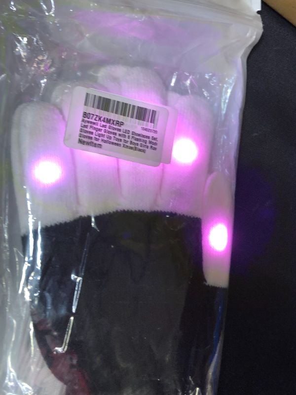 Photo 3 of Aywewii Led Gloves LED Shoelaces Set, 2 in 1 Led Finger Gloves Flashing Gloves with 6 Modes Light Up Toys for Boys Girls
