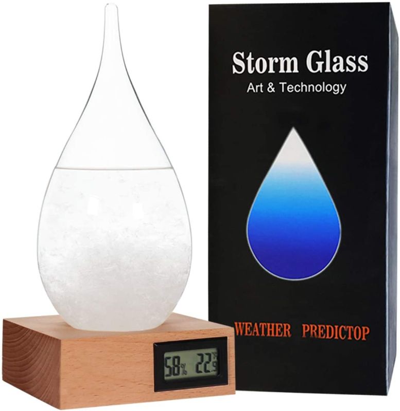 Photo 1 of Fathers Day Giftsr, Gift for Man Girl Boy Snow Globe Present Storm Glass Weather Predictor Weather Stations Water Globe Bottle Home Decoration Weather Forecaster Tabletop Decor Desktop Ornament
- SEALED 