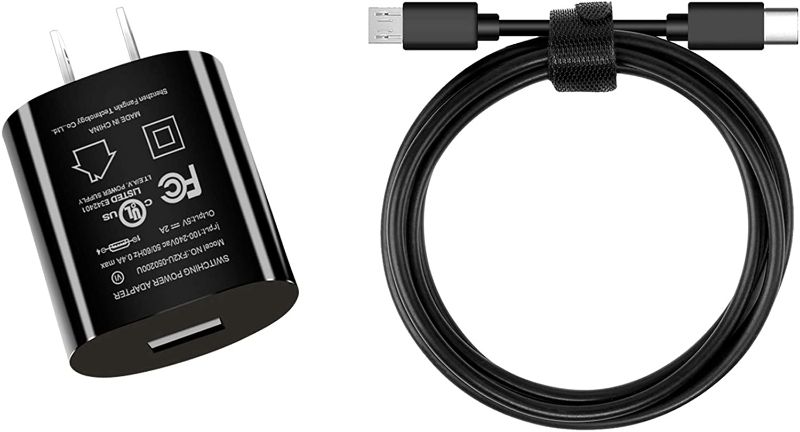 Photo 1 of Kindle Fire Fast Charger [UL Listed] with 6.5Ft Micro-USB USB C Cable for Amazon Kindle Fire 7 HD 8 10 Tablet, Fire HD 8 10 Plus,Kids Edition,Kindle Fire HD HDX 7” 8.9”
