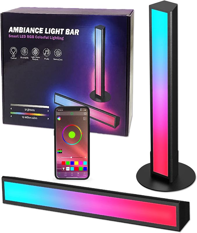 Photo 1 of Smart RGB Light Bar, Ambient Lighting with Music Sync and 256 Scene Modes, Bluetooth LED Light Bar