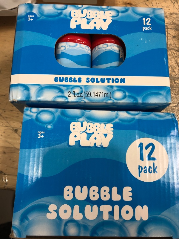 Photo 1 of BubblePlay Bubble Blower Bottles with Wands - 12 Pack 2 Oz Bottles 2sets 