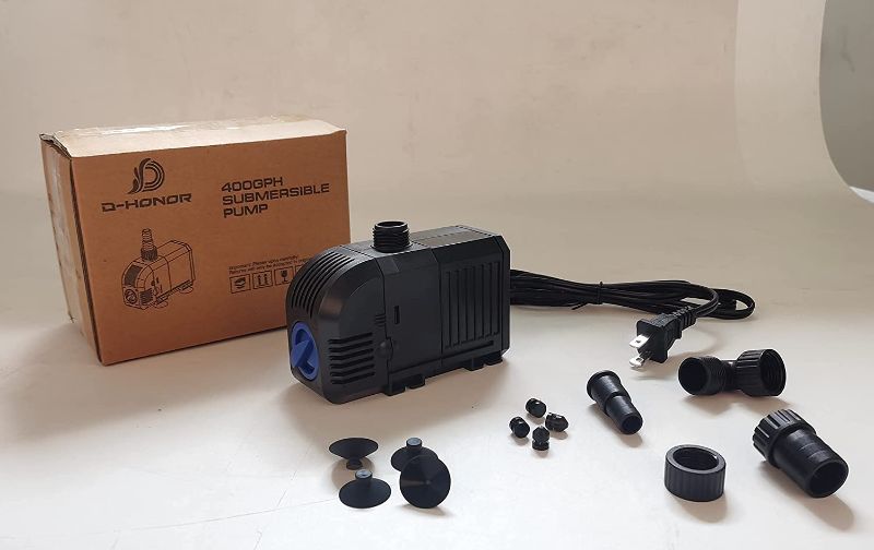 Photo 1 of D-HONOR Submersible Aquarium Pump With Filter 400GPH 25W