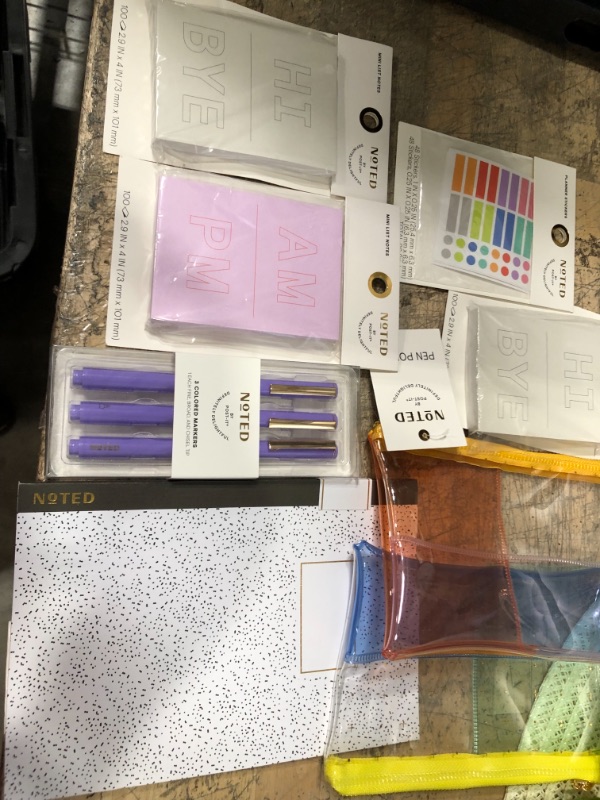 Photo 1 of bundle of assorted office supplies 
(8 items)