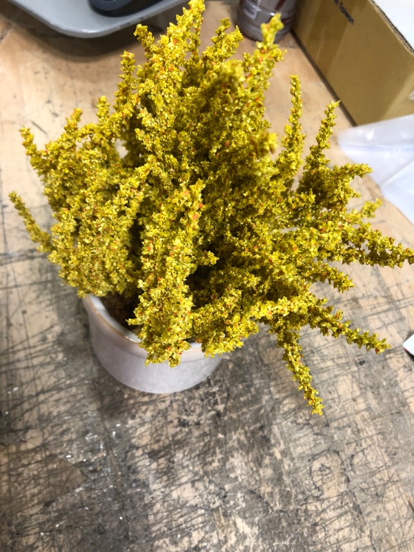 Photo 2 of 10" X 10" Goldenrod Artificial Plant Arrangement Yellow - Threshold™
