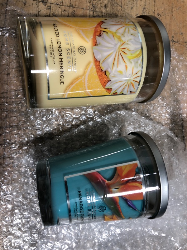 Photo 2 of 11.5oz Jar Candle Paradise Flower - Home Scents by Chesapeake Bay Candle with Jar Candle Salted Lemon Meringue

