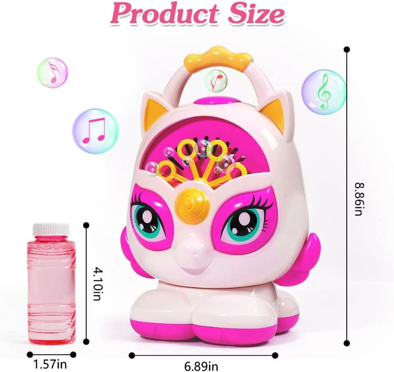 Photo 1 of Bubble Machine Toy for Kids Toddlers - Outdoor Automatic Unicorn Bubbles Blower / Battery Operated Electric Bubble Blowing Maker for Wedding Birthday Party...
