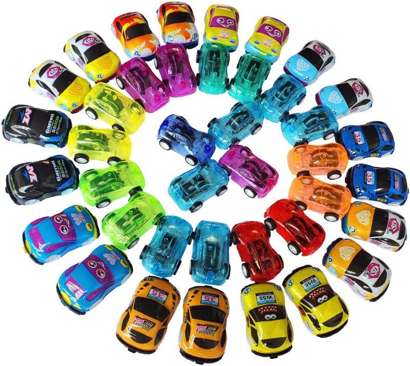 Photo 1 of 40 Pcs Pull Back Vehicles Mini Car Toys Friction Powered Racing Cars for Preschool Toddlers Boys & Girls Birthday Party Favors for Kids Gifts
