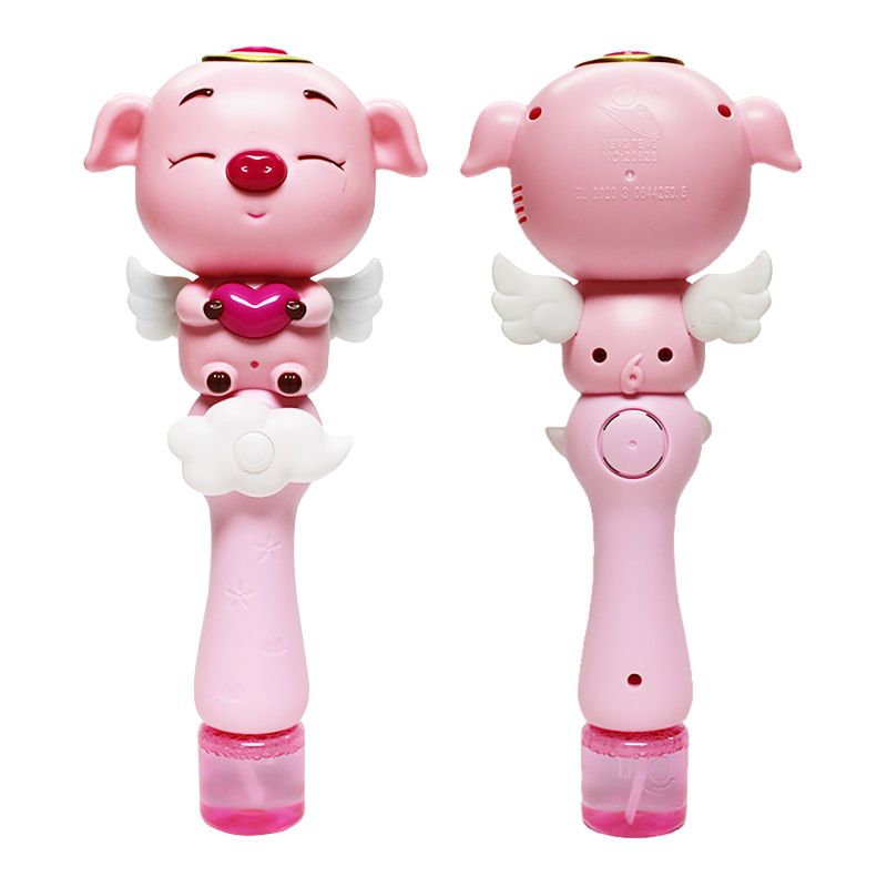 Photo 1 of 10ML Cocoa Pig Bubble Wand–Bubble Serum with Children's Toy Sound Pink
