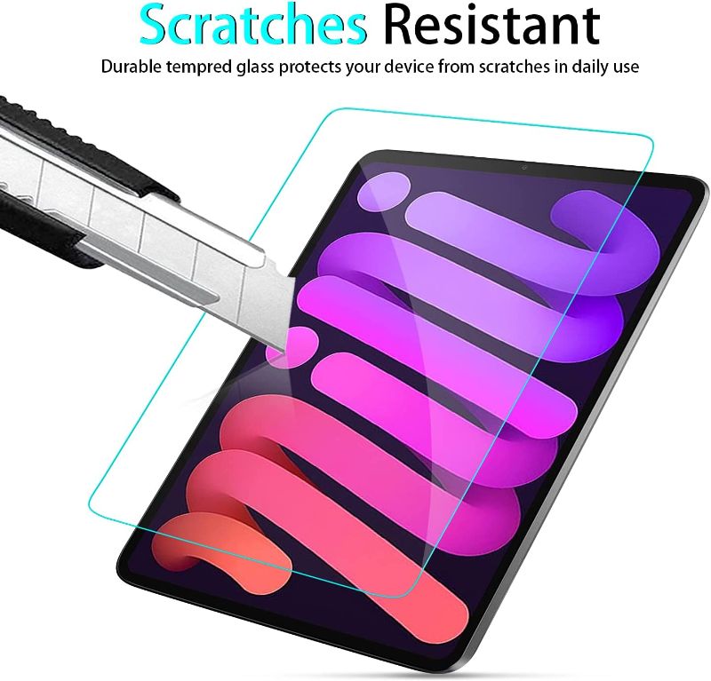 Photo 1 of ( 2 ITEMS) (2-Packs) PULEN for iPad Mini 6 Screen Protector (6th Generation 2021 Released,8.3 Inch),HD Clear No Bubble 9H Hardness Anti-Scratch Tempered Glass