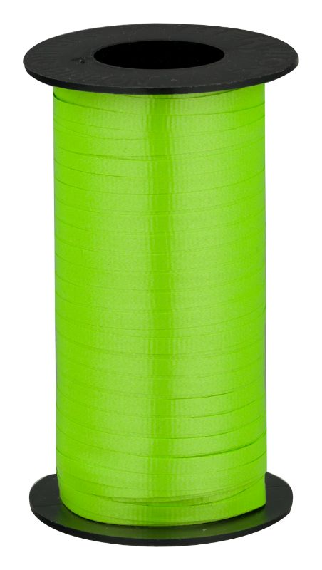 Photo 1 of (3 items) Offray 3/16 in. X 350 Yd. Lime Green Curling Ribbon
