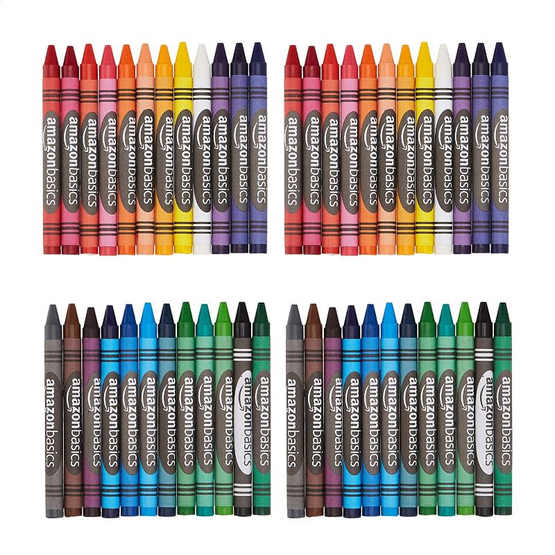 Photo 1 of Amazon Basics Crayons - 24 Assorted Colors, 2-Pack
