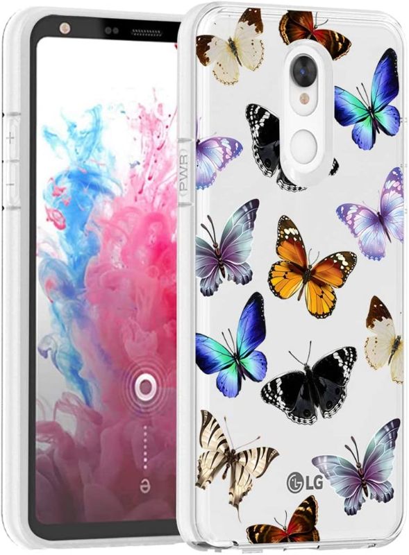 Photo 1 of Yodueiv Phone Case for LG Stylo 5 Case, Stylo 5V/Stylo 5X/for LG Stylo 5 Plus Case for Girls Women, Soft Clear TPU Shockproof Protective Transparent Case Cover for LG Stylo 5 Plus (Colorful Butterfly)
