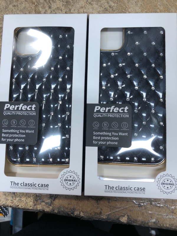 Photo 2 of BUNDLE OF ( 2 ITEMS) FOR IPHONE 11 GLITTER PHONE CASE: PROTECTIVE STYLISH BLING SPARKLE CASES,DUAL LAYER HYBIRD DROP PROTECTION SHOCKPROOF PHONE COVER (BLACK) 
