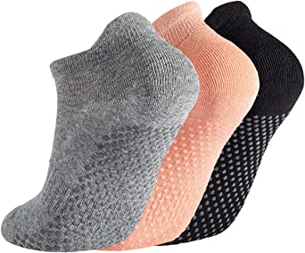 Photo 1 of Grip Socks for Women Pilates Non Slip Socks Womens Pilates Socks with Grips for Women Grippers Socks No Slip Socks Women SIZE6-10
