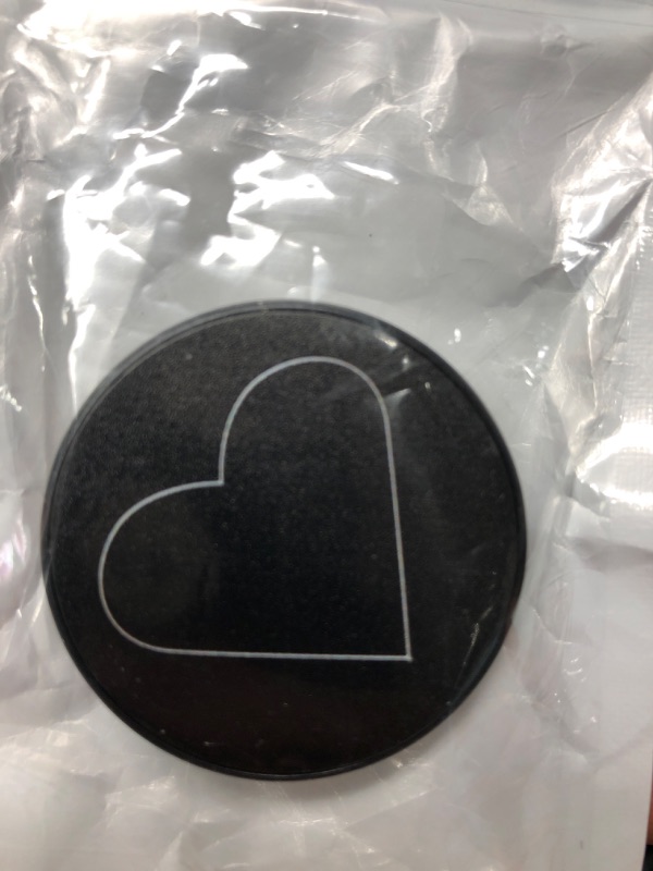 Photo 2 of PopSockets: PopGrip with Swappable Top for Phones and Tablets - Black LOVE HEART 

