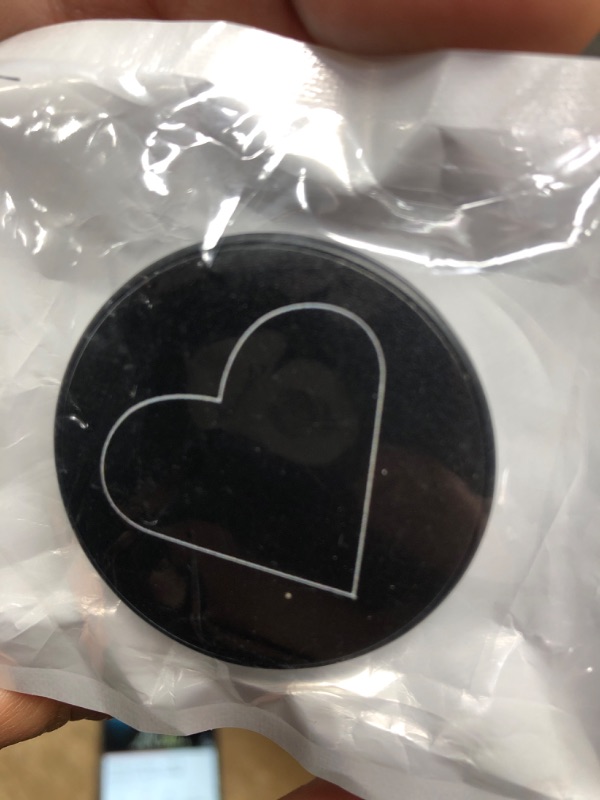 Photo 2 of PopSockets: PopGrip with Swappable Top for Phones and Tablets - Black LOVE HEART 
