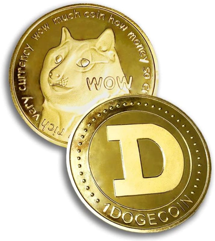 Photo 1 of (2 ITMES) 2 Collectible Golden Dogecoin with Protective Case 1PC - Cryptocurrency, HODL, Diamond Hands, to The Moon, Bitcoin, Ethereum, Digital Currency, Much Wow
