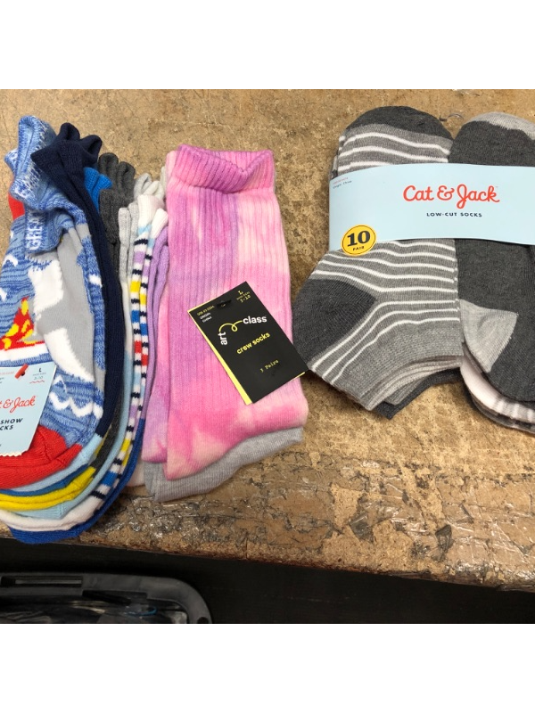 Photo 1 of  SIZE LARGE--BUNDLE OF 3 PACKS OF KIDS LARGE SOCKS