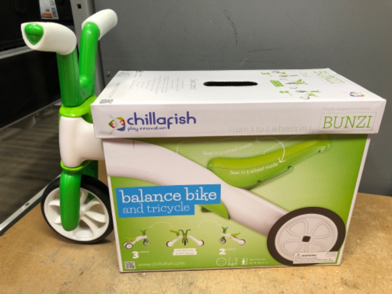 Photo 2 of Chillafish Bunzi 2 in 1 Gradual Balance Bike V2 - Lime - Active Play for Babies - Fat Brain Toys
