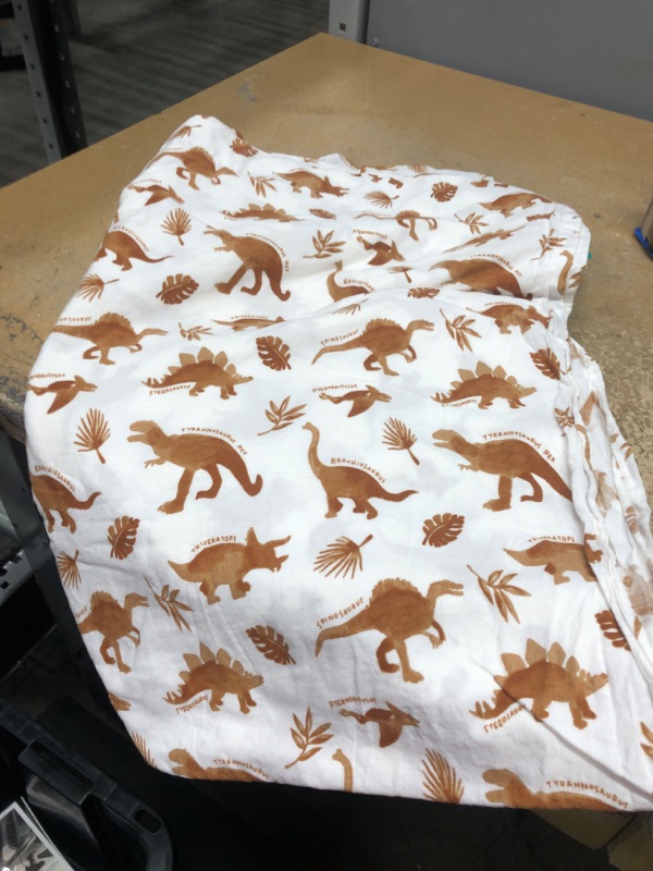 Photo 2 of ***Flat sheet only***Dinosaur Cotton Sheet Set Watercolor Brown - Pillowfort™
SIZE TWIN
