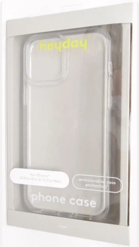 Photo 1 of Heyday Phone Case for iPhone 12 Pro Max & 13 Pro Max - Clear Antimicrobial Case
