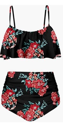 Photo 1 of Angerella Womens High Waisted Bikini Flounce Top Bathing Suits Swimwear
SIZE- XL