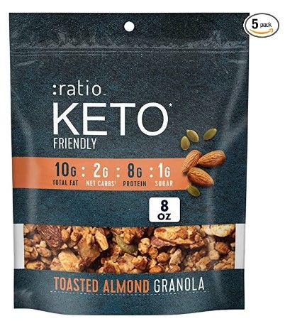 Photo 1 of :ratio Keto Friendly Toasted Almond Granola, 8 oz (Pack of 5)
EX: 10/13/2022